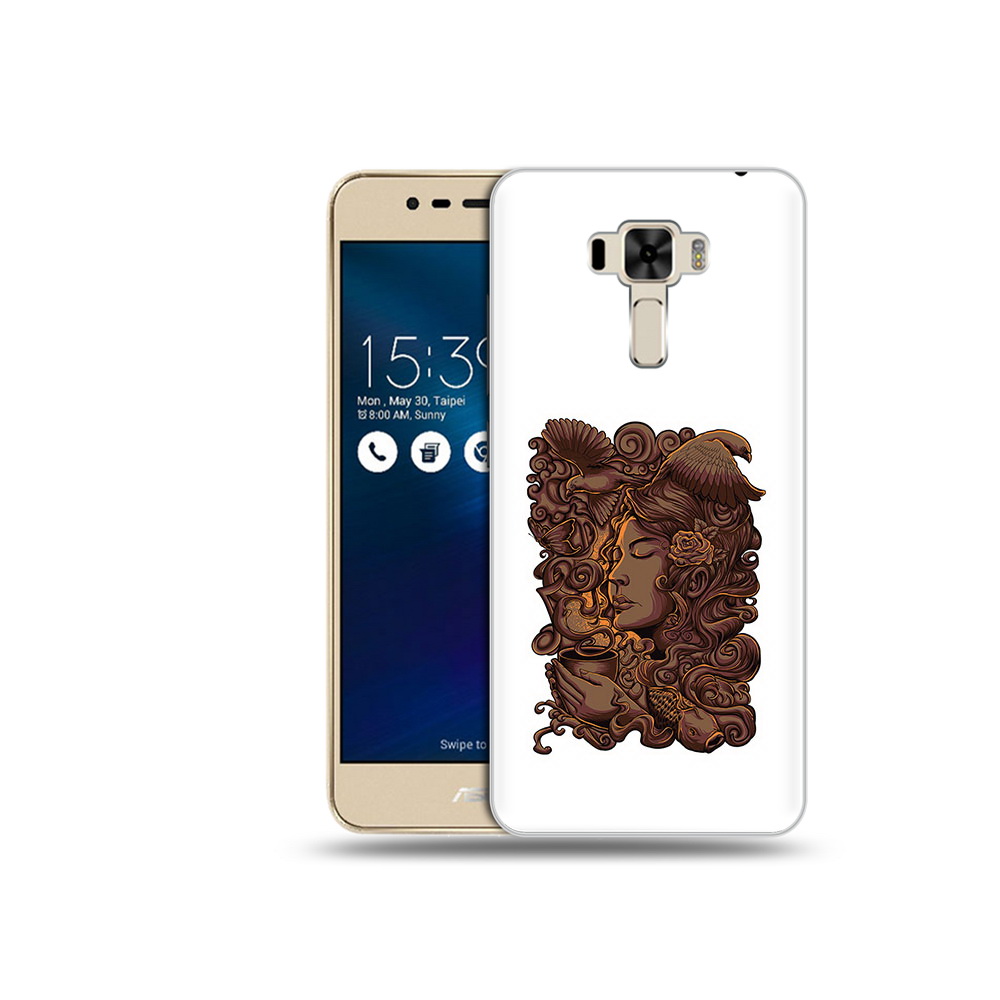 

Чехол MyPads Tocco для Asus ZenFone 3 девушка с длинными волосами абстракция, Прозрачный, Tocco