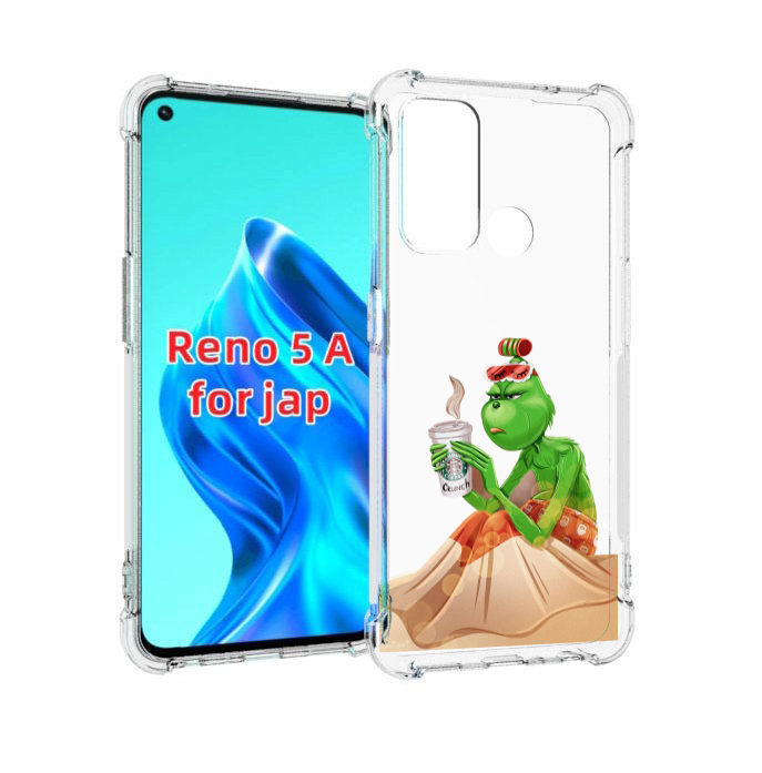 

Чехол MyPads Гринч-в-платье для Oppo Reno 5A, Прозрачный, Tocco