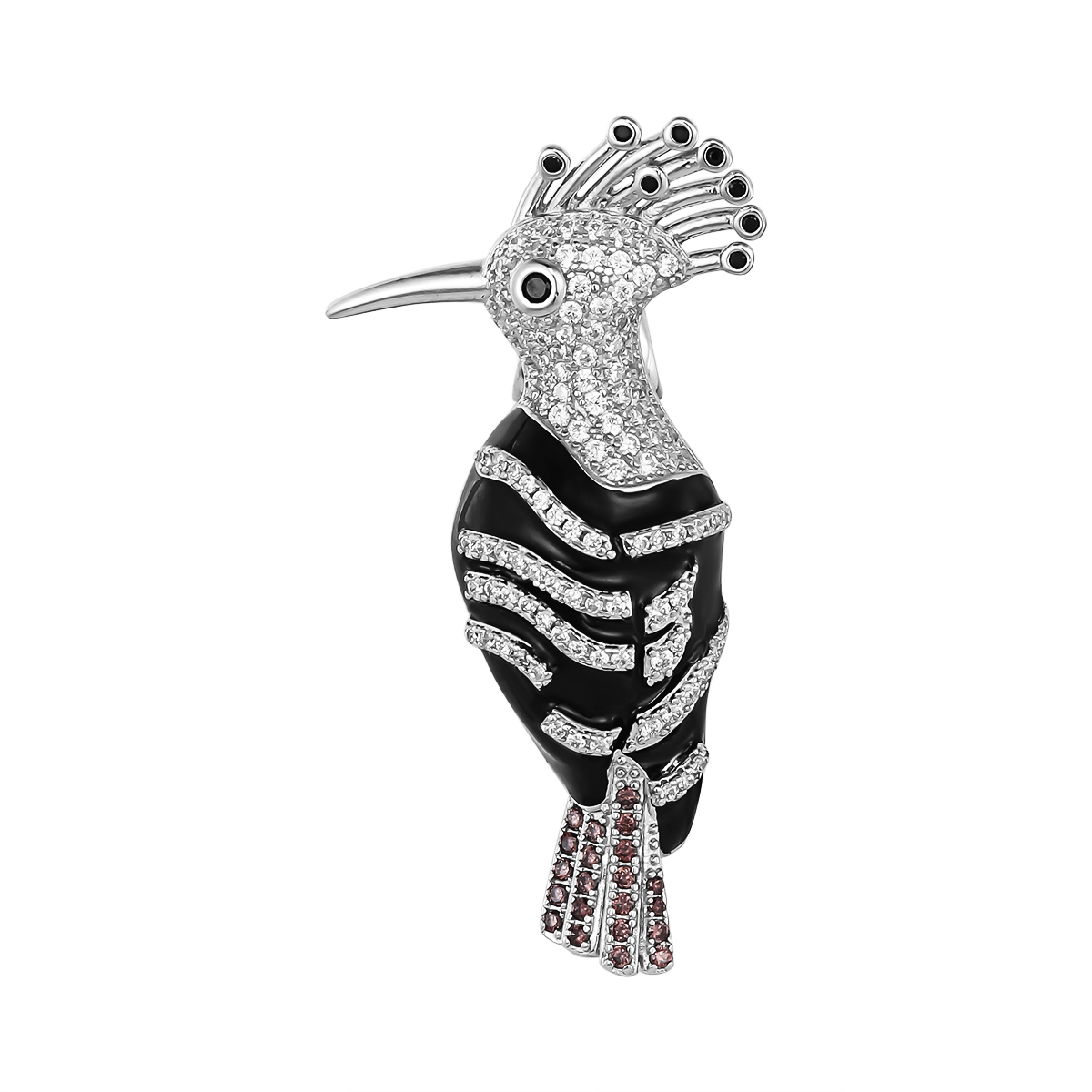 

Брошь из серебра Balex Jewellery 6445910067, эмаль\фианит, 6445910067