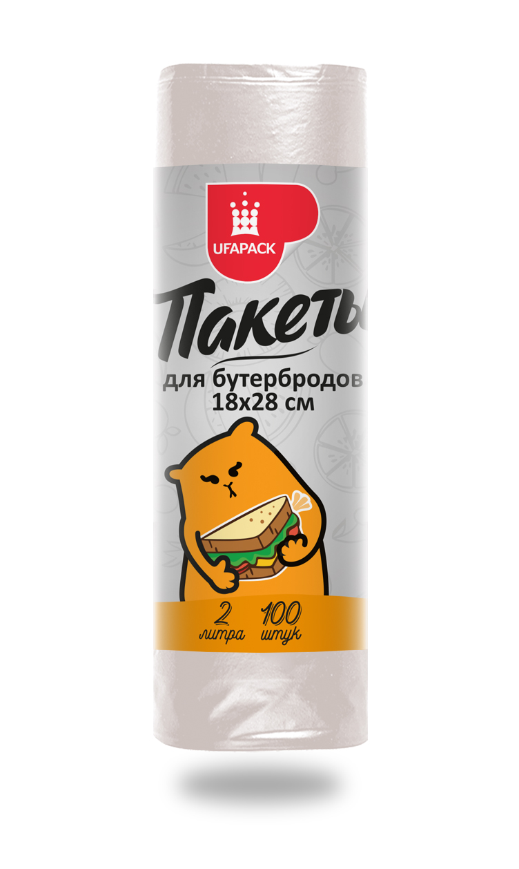 

Пакеты д/бутербродов "Уфа ПАК" 18х28 100 шт,, Белый