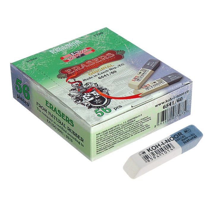 

Ластик Koh-I-Noor каучук Sanpearl 6541/56-60, бело-синий, Sanpearl