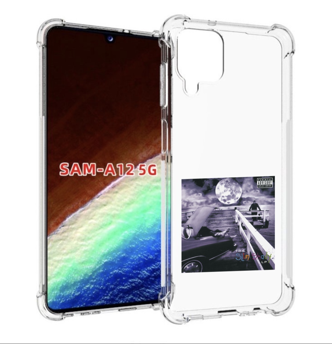 

Чехол MyPads Eminem The slim shady LP для Samsung Galaxy A12 (SM-A125F) 2020/21, Прозрачный, Tocco