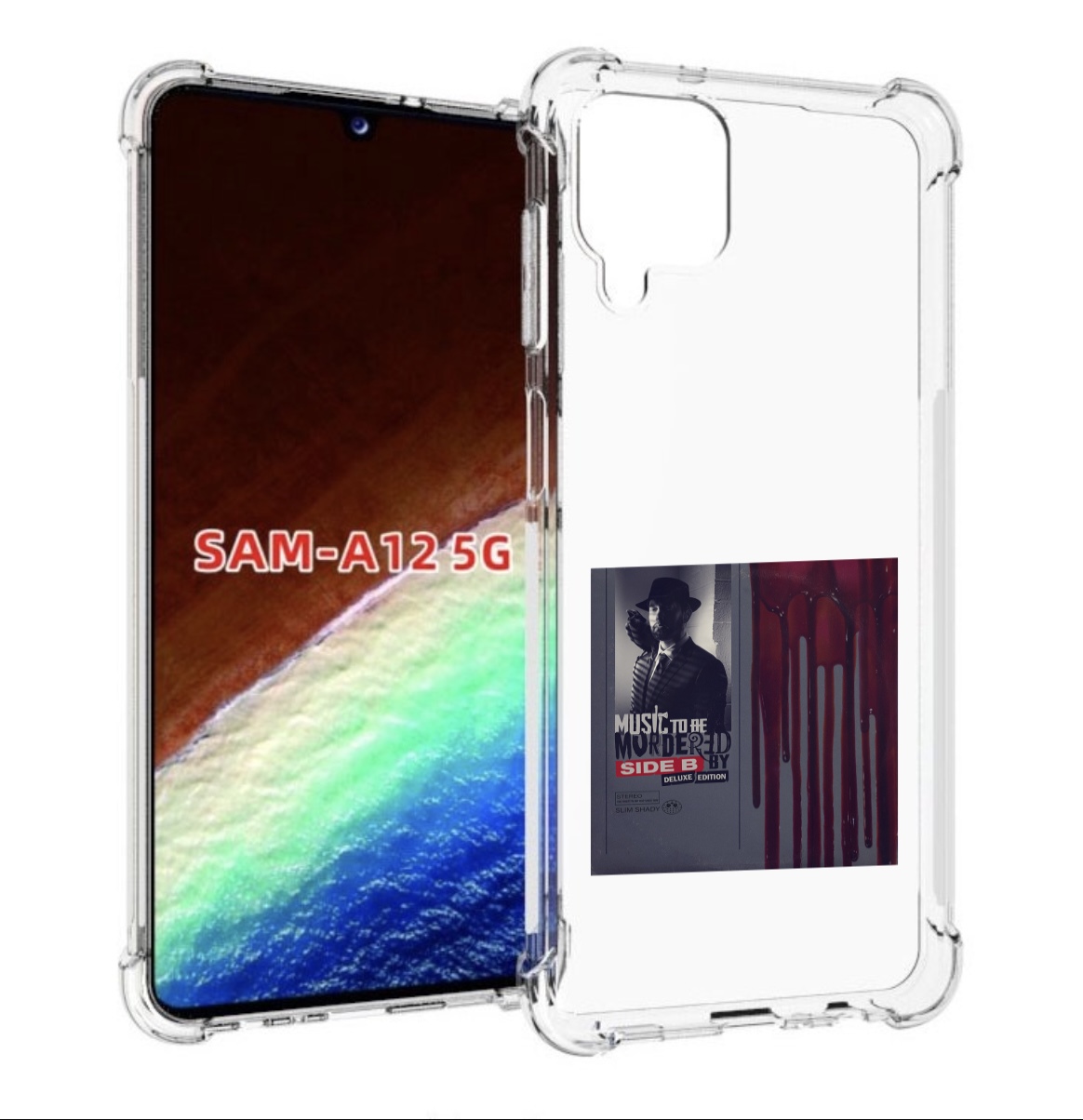 

Чехол MyPads Eminem Music to be murdered by для Samsung Galaxy A12 (SM-A125F) 2020/21, Прозрачный, Tocco