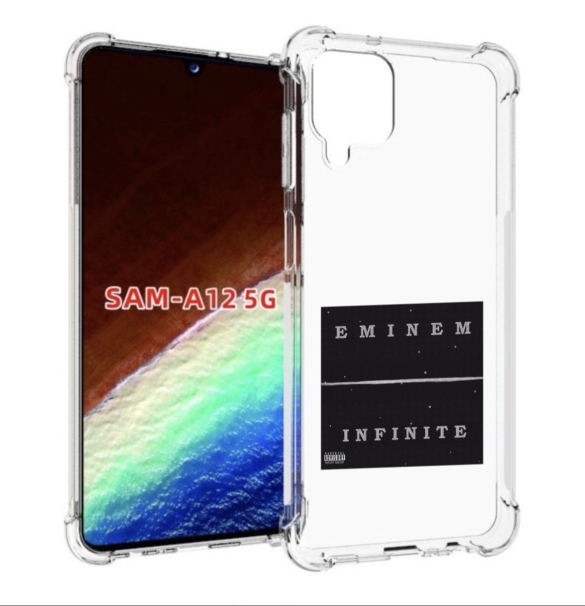 

Чехол MyPads Eminem Infinite для Samsung Galaxy A12 (SM-A125F) 2020/21/A12 Nacho SM-A127F, Прозрачный, Tocco