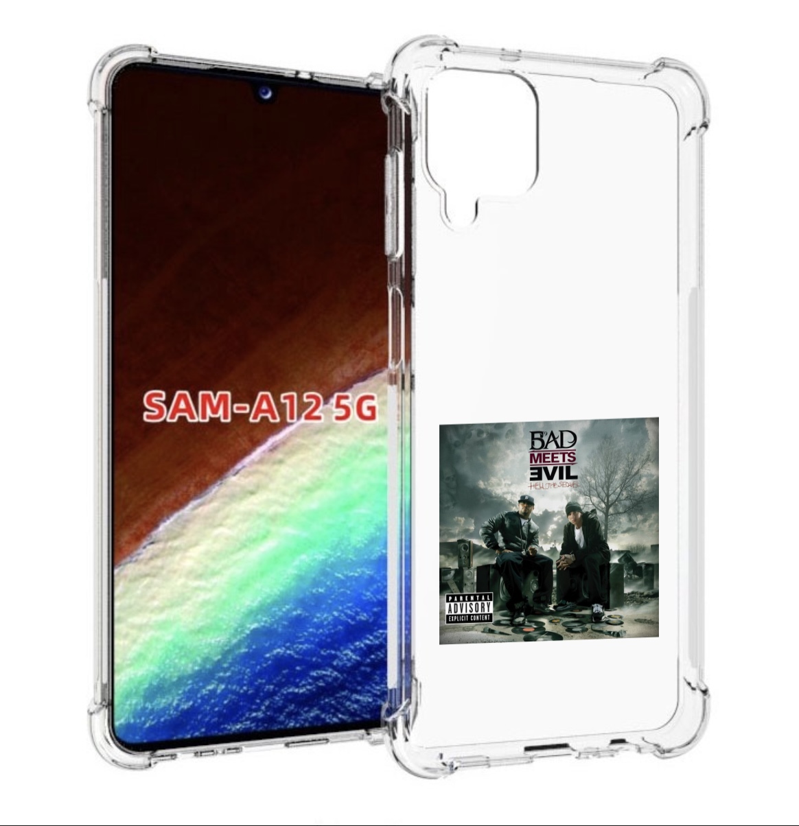 

Чехол MyPads Eminem Bad Meets Evil - Hell The Sequel для Samsung Galaxy A12 (SM-A125F), Прозрачный, Tocco