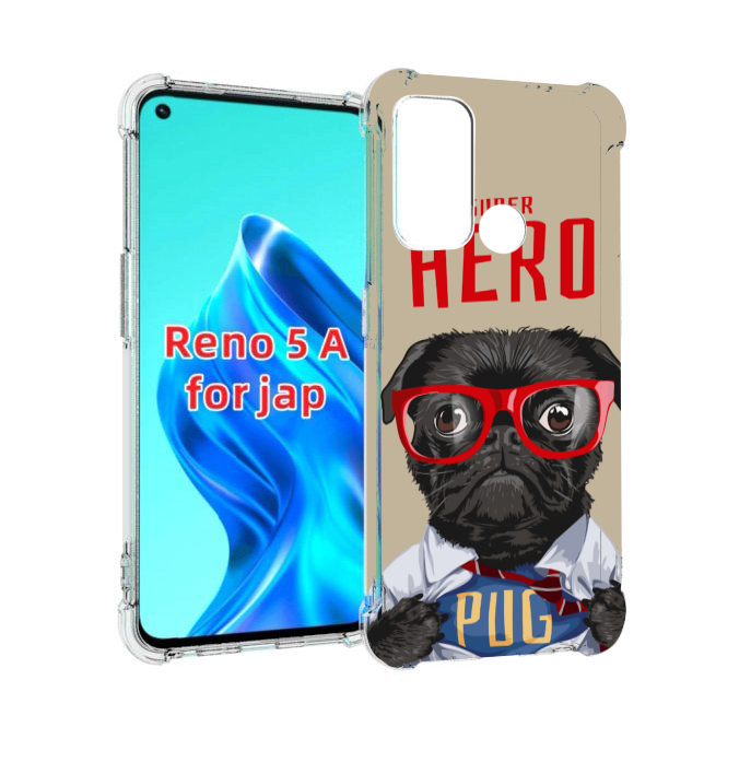 

Чехол MyPads Герой-PUG для Oppo Reno 5A, Прозрачный, Tocco