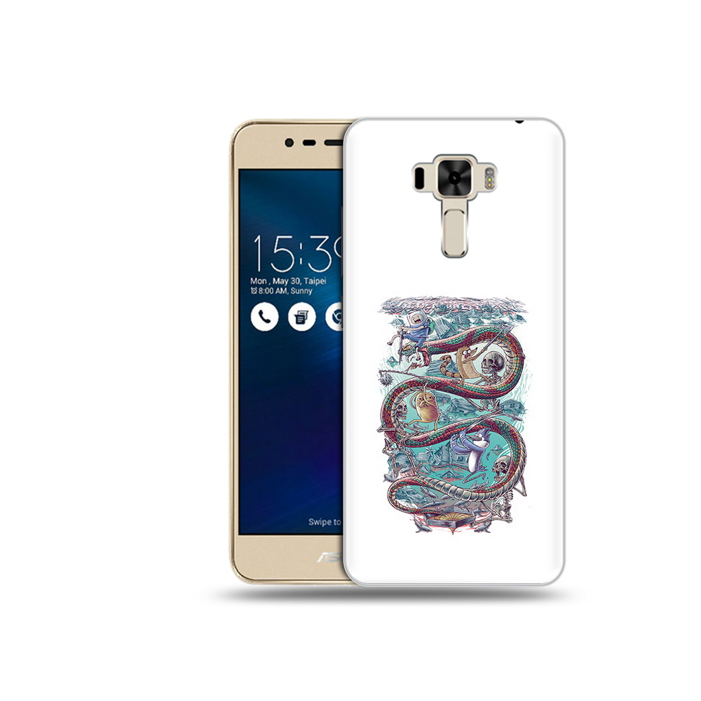 

Чехол MyPads Tocco для Asus ZenFone 3 время приключений страшилка (PT40480.655.280), Прозрачный, Tocco