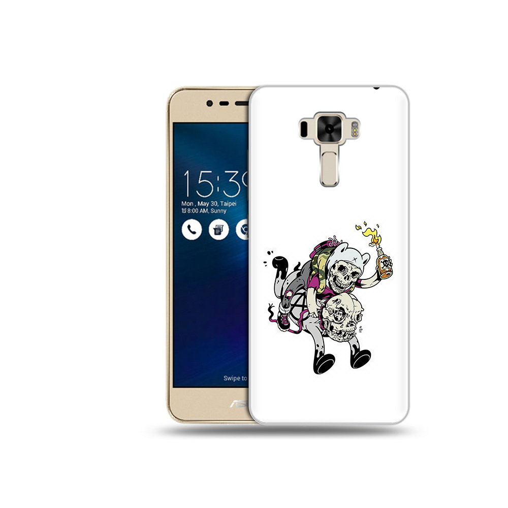 

Чехол MyPads Tocco для Asus ZenFone 3 время приключений скелеты (PT40480.655.277), Прозрачный, Tocco