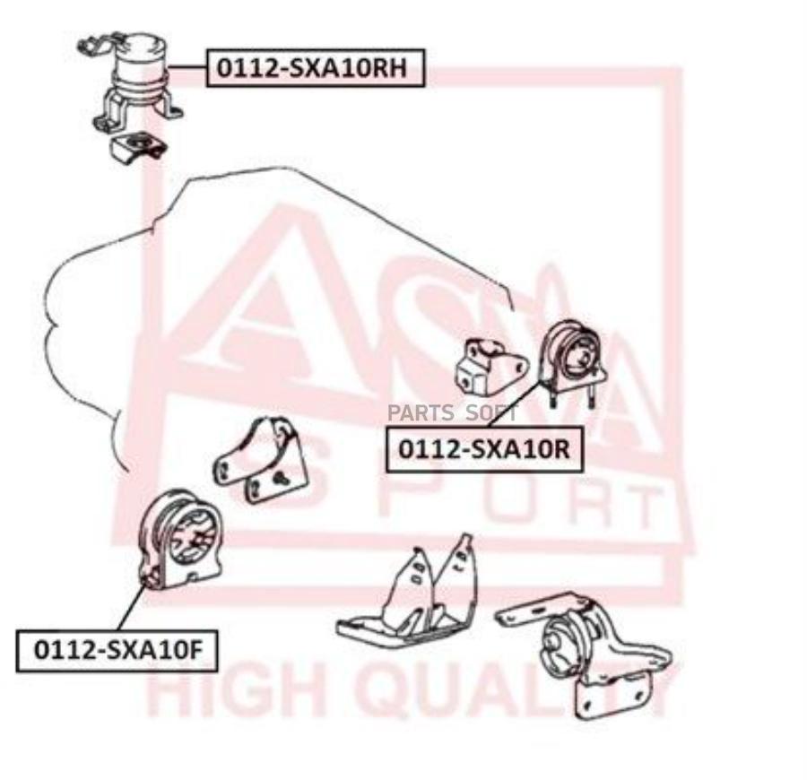 

Подушка двигателя ASVA 0112SXA10RH правая