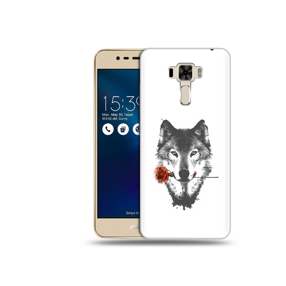 Чехол MyPads Tocco для Asus ZenFone 3 волк с розой (PT40480.655.270)