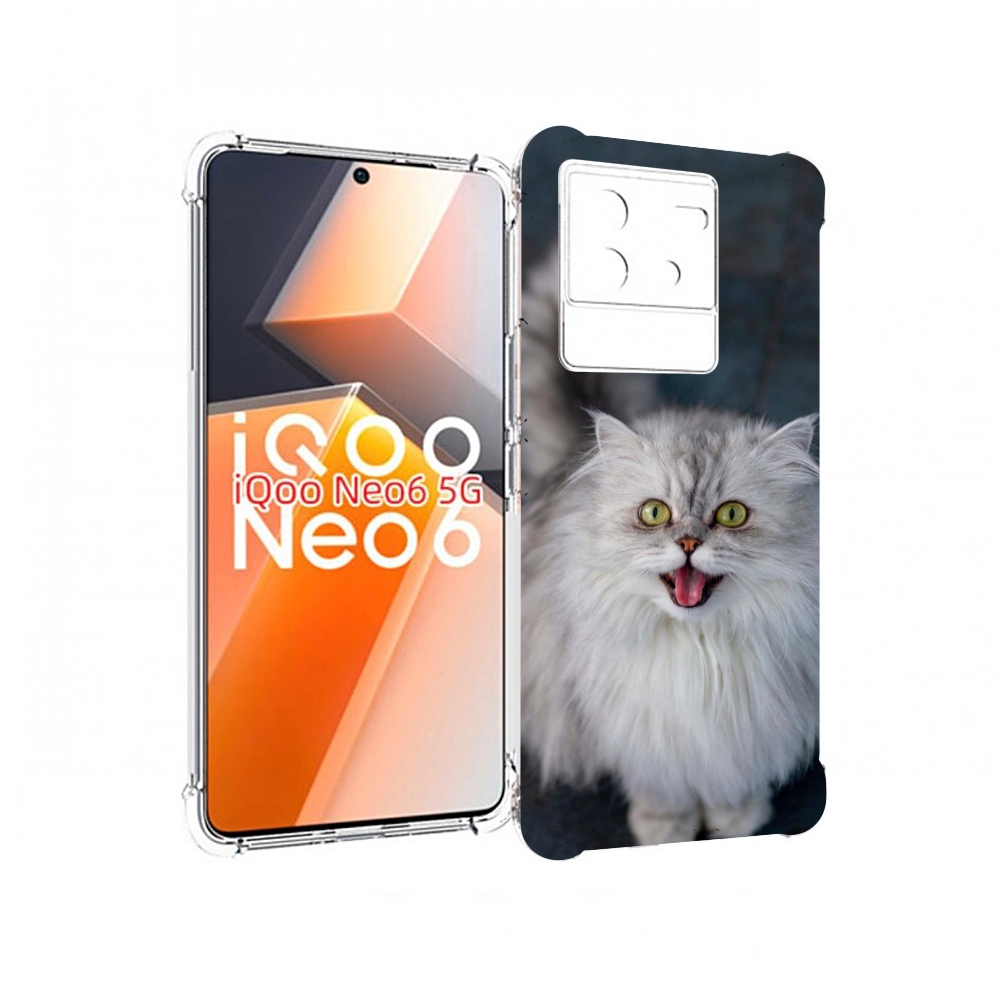 

Чехол MyPads порода кошки британская длинная для Vivo iQoo Neo 6 5G, Прозрачный, Tocco