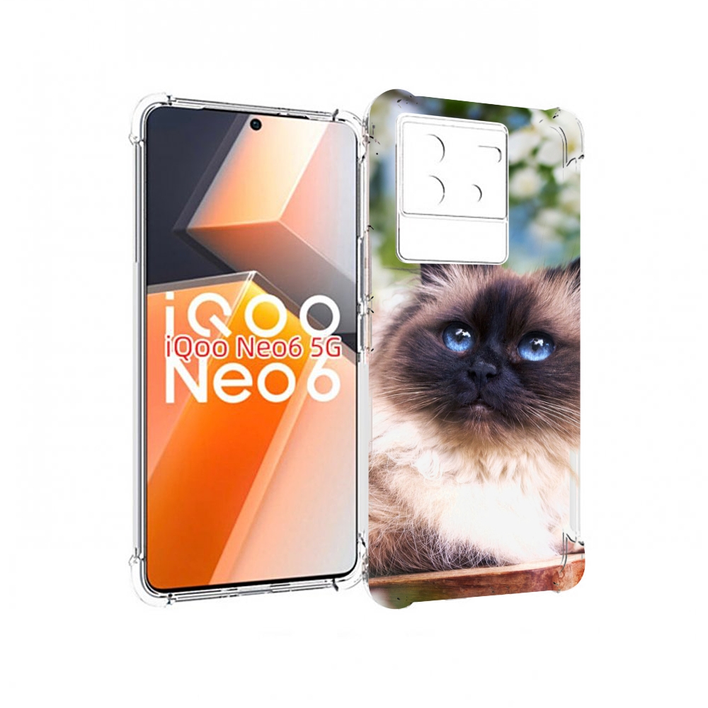 

Чехол MyPads порода кошка Бирман для Vivo iQoo Neo 6 5G, Прозрачный, Tocco