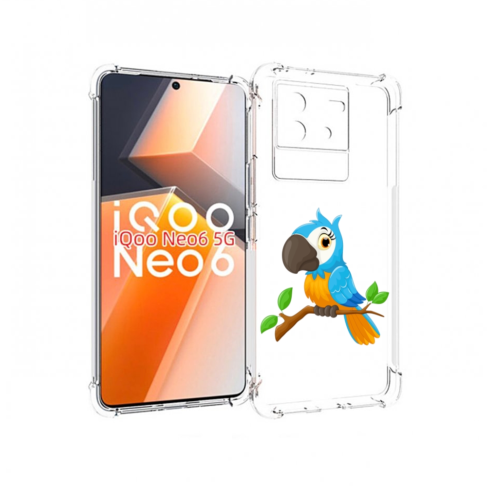 

Чехол MyPads попугайчик детский для Vivo iQoo Neo 6 5G, Прозрачный, Tocco