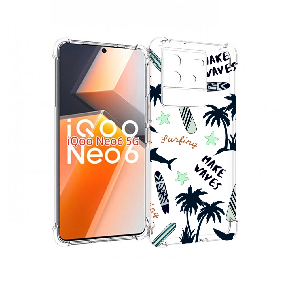 

Чехол MyPads пляжная-тематика для Vivo iQoo Neo 6 5G, Прозрачный, Tocco