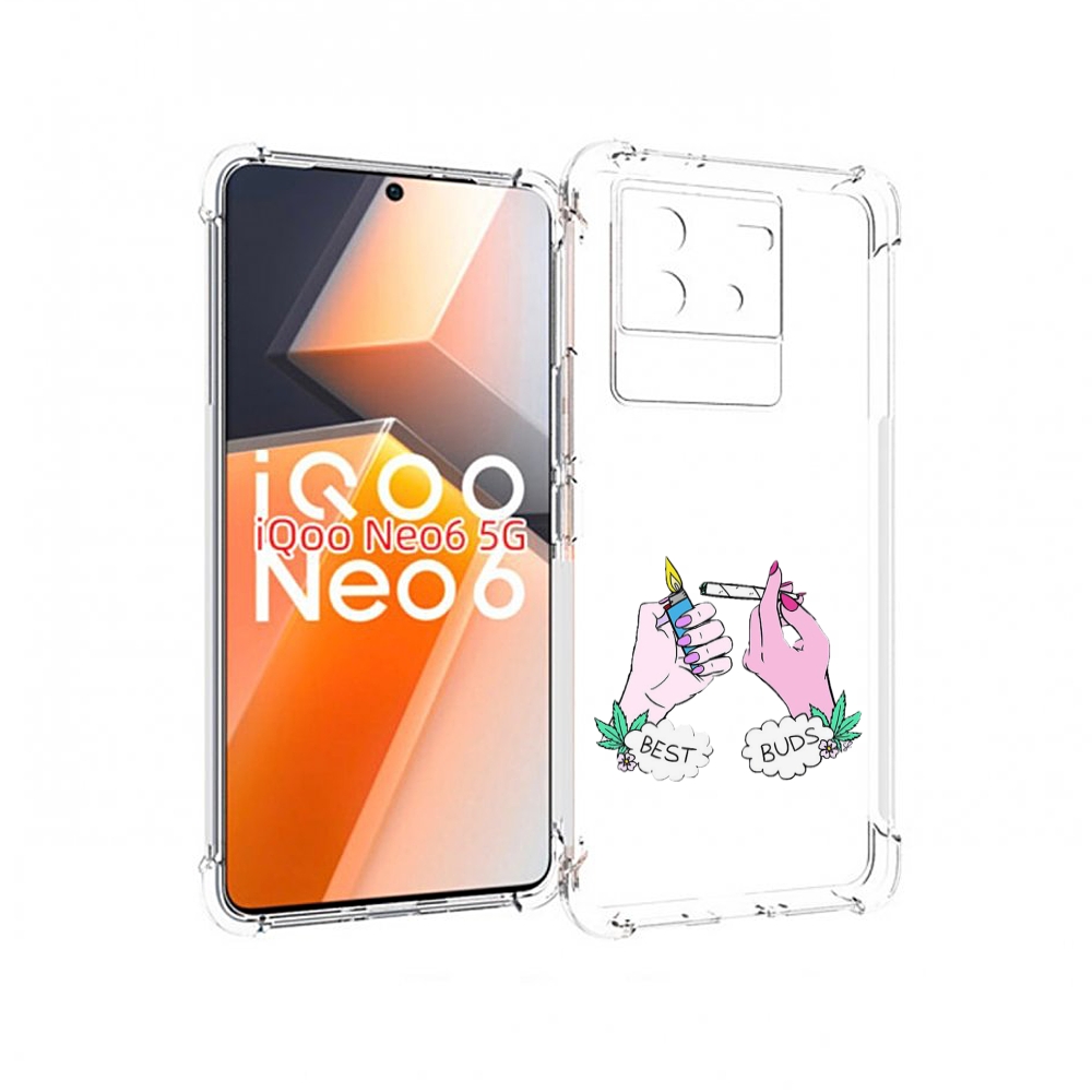 

Чехол MyPads плохие руки женский для Vivo iQoo Neo 6 5G, Прозрачный, Tocco