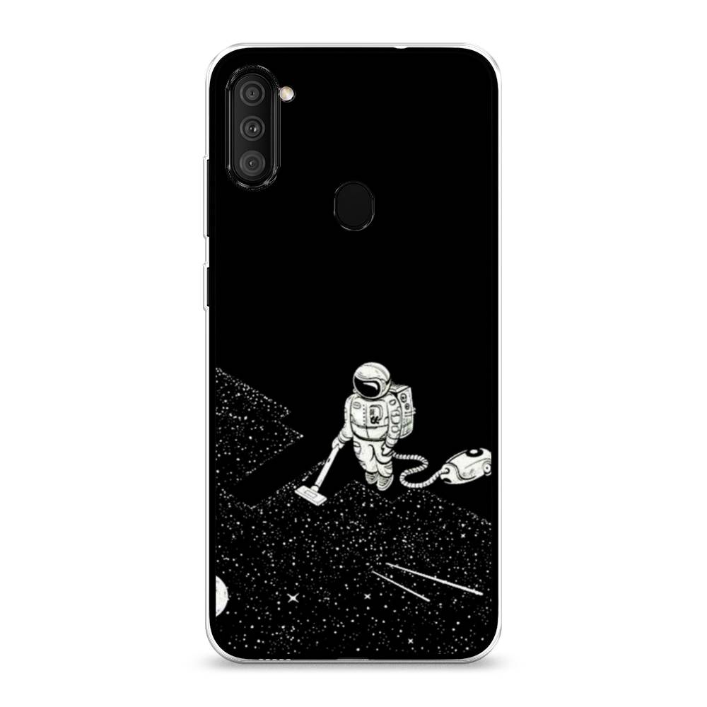 

Чехол Awog на Samsung Galaxy M11 / Самсунг M11 "Космонавт с пылесосом", Разноцветный, 2100650-4