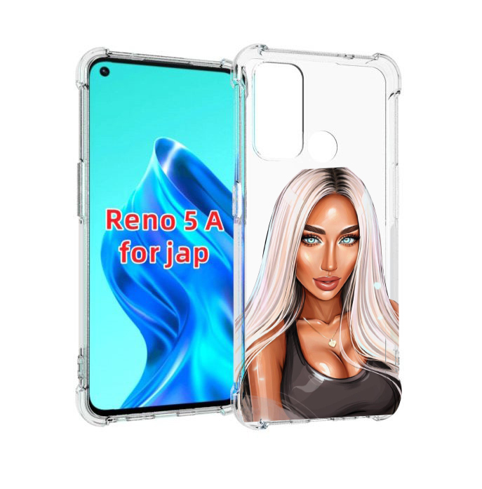 

Чехол MyPads Блондинка женский для Oppo Reno 5A, Прозрачный, Tocco