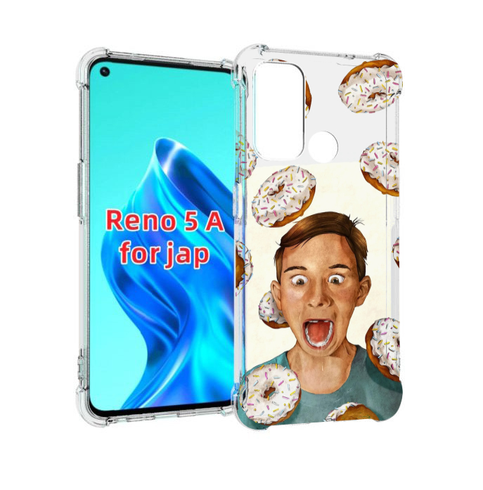 

Чехол MyPads Бешенные-пончики для Oppo Reno 5A, Прозрачный, Tocco