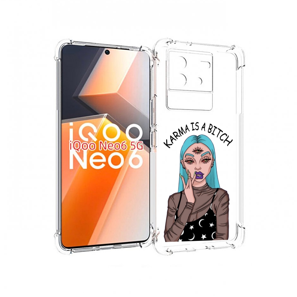 

Чехол MyPads плохая-карма женский для Vivo iQoo Neo 6 5G, Прозрачный, Tocco