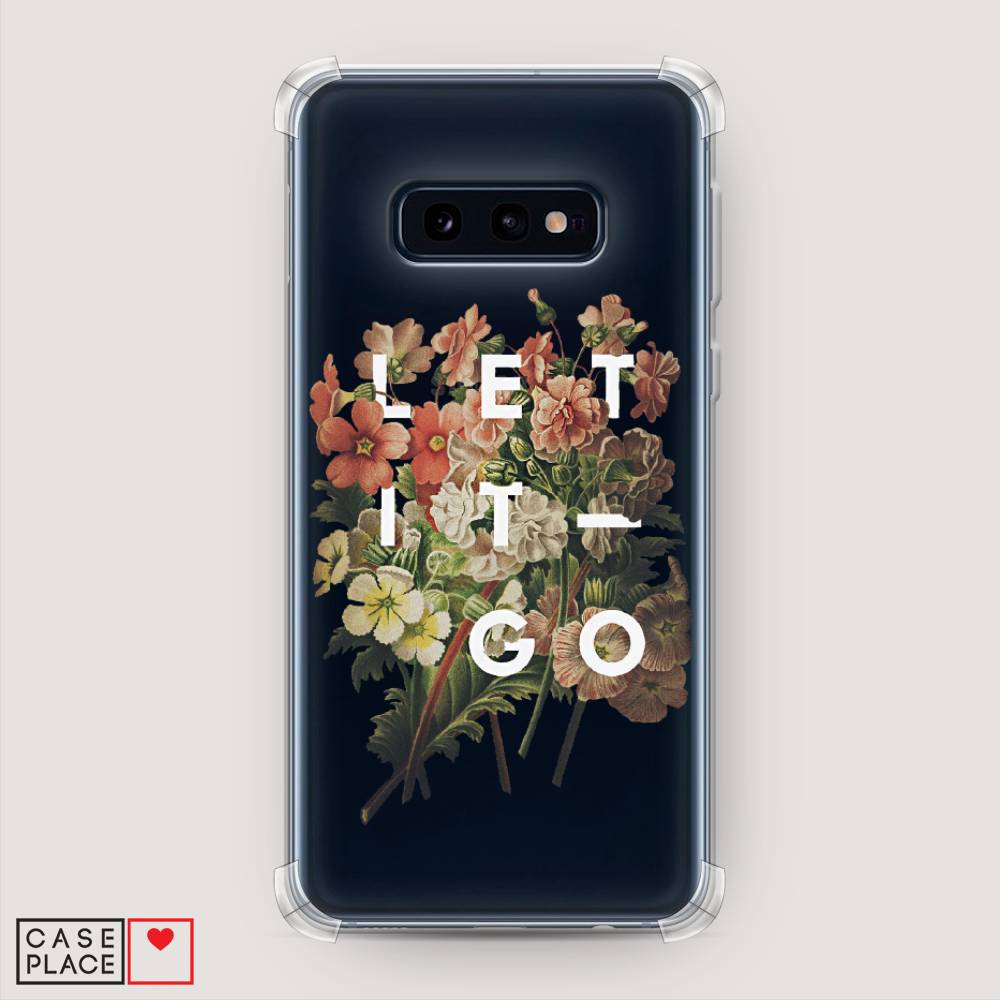 фото Противоударный силиконовый чехол "let it go" на samsung galaxy s10e awog