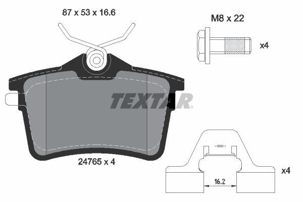 

Тормозные колодки Textar дисковые 2476501