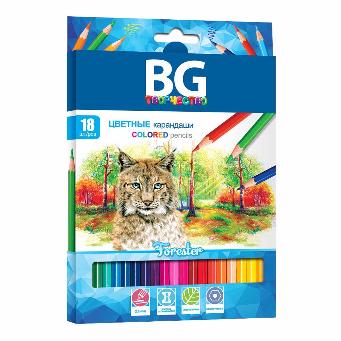 

Карандаши цветные BG Forester 13852 18 шт