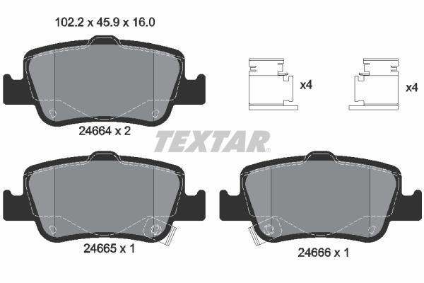 

Тормозные колодки Textar дисковые 2466401