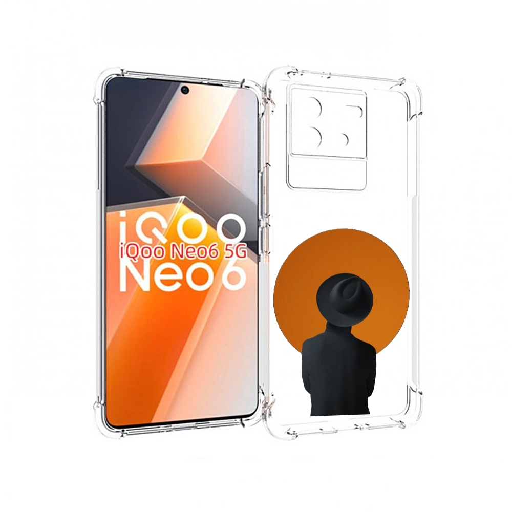 

Чехол MyPads парень в шляпе в оранжевом кружке для Vivo iQoo Neo 6 5G, Прозрачный, Tocco