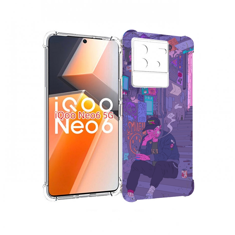 

Чехол MyPads парень в подъезде мультик для Vivo iQoo Neo 6 5G, Прозрачный, Tocco