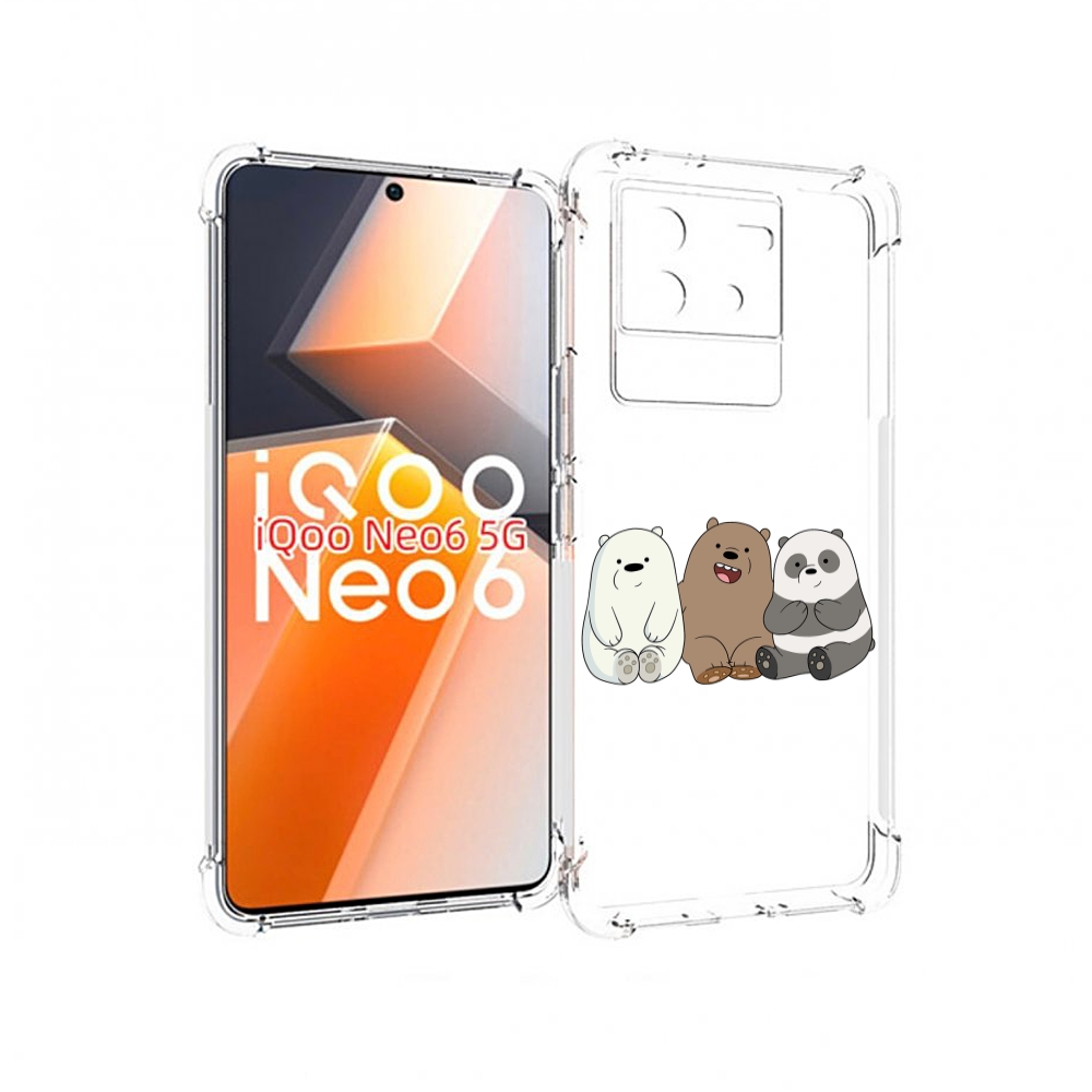 

Чехол MyPads панды детский для Vivo iQoo Neo 6 5G, Прозрачный, Tocco