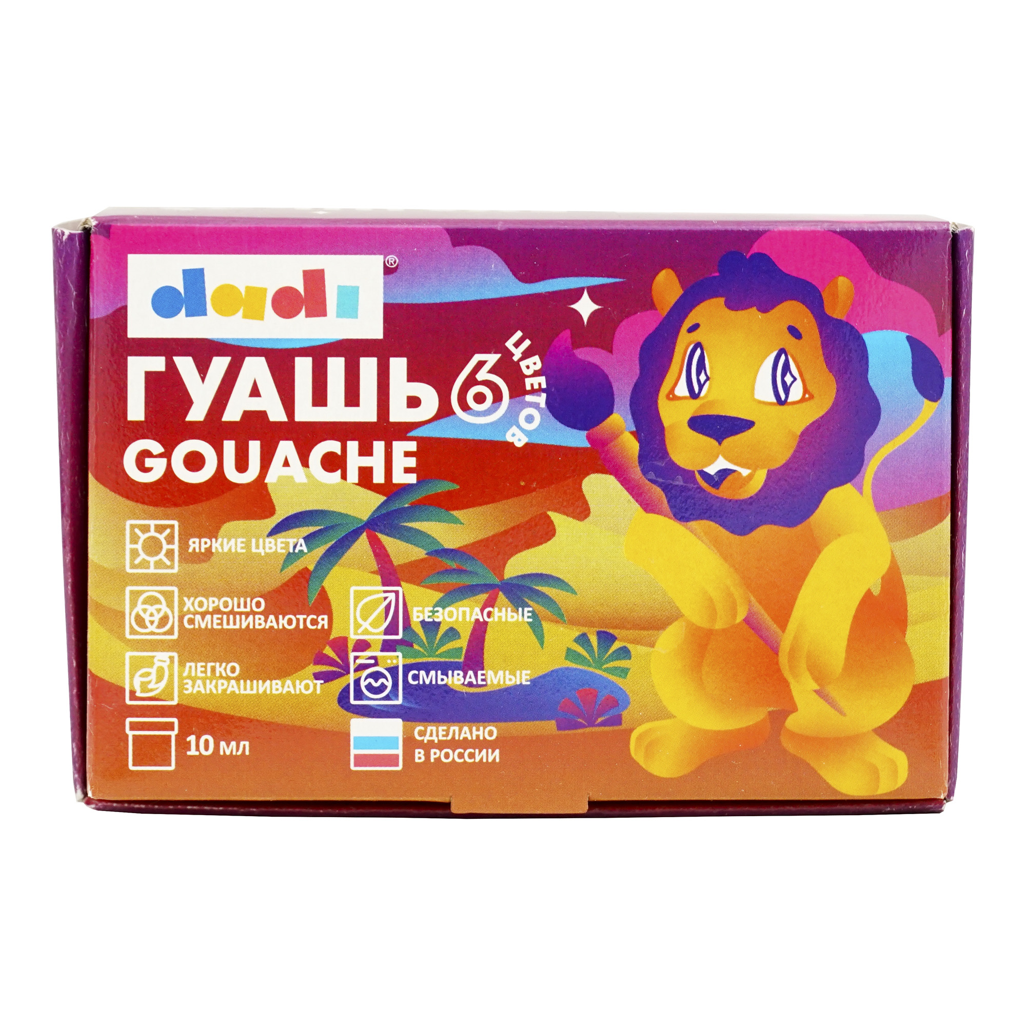 

Гуашь Dadi 6 цветов, Разноцветный