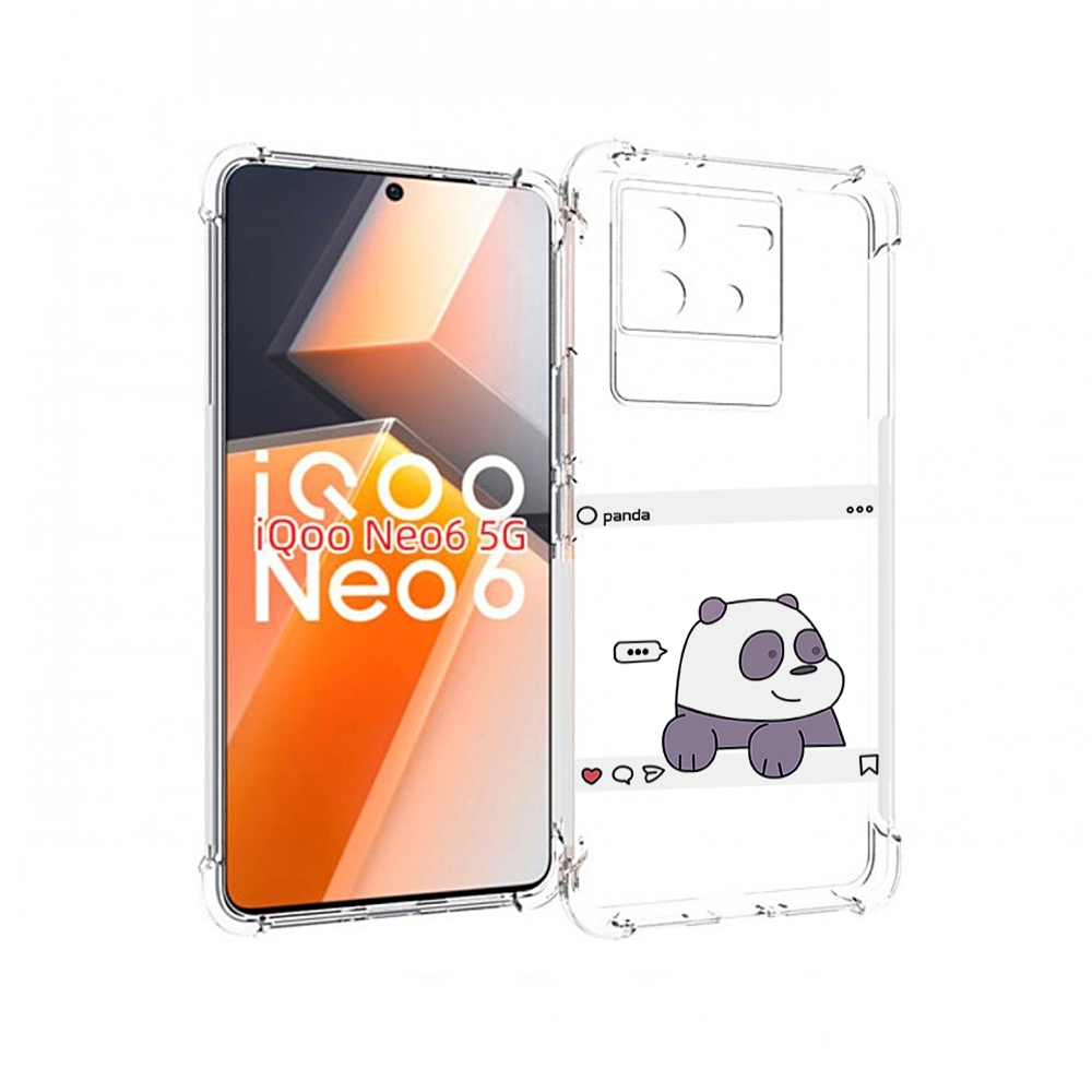 

Чехол MyPads пандочка-фотка для Vivo iQoo Neo 6 5G, Прозрачный, Tocco