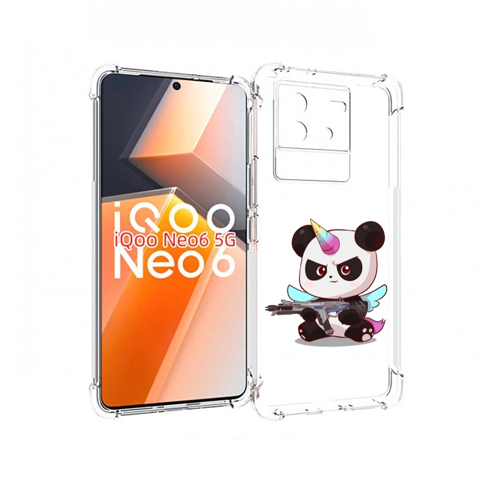 

Чехол MyPads панда-единорог детский для Vivo iQoo Neo 6 5G, Прозрачный, Tocco