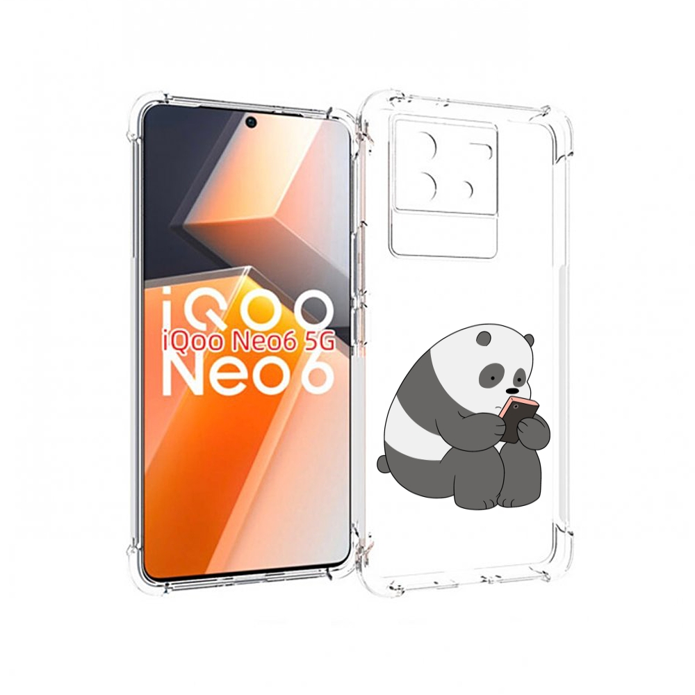 

Чехол MyPads панда-в-телефоне для Vivo iQoo Neo 6 5G, Прозрачный, Tocco