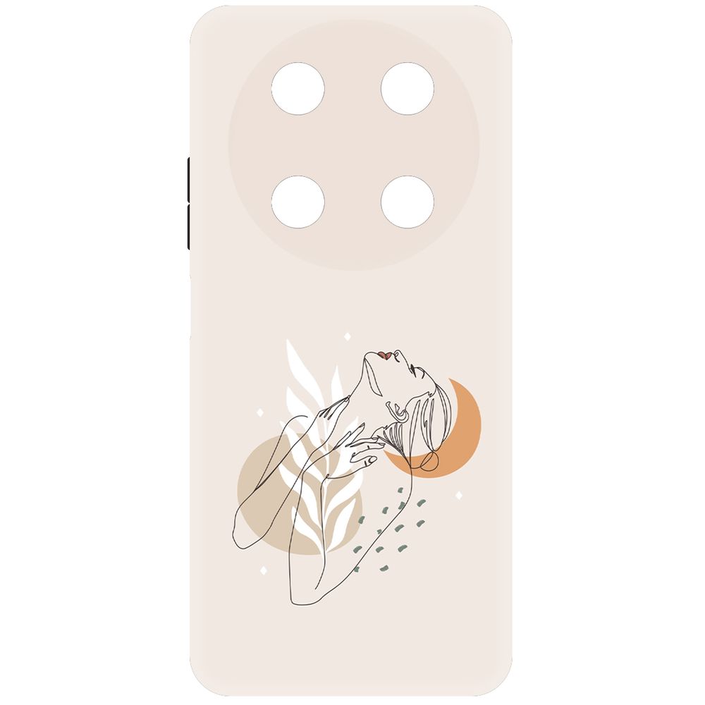 

Чехол-накладка Krutoff Soft Case Женственность для ITEL RS4 черный