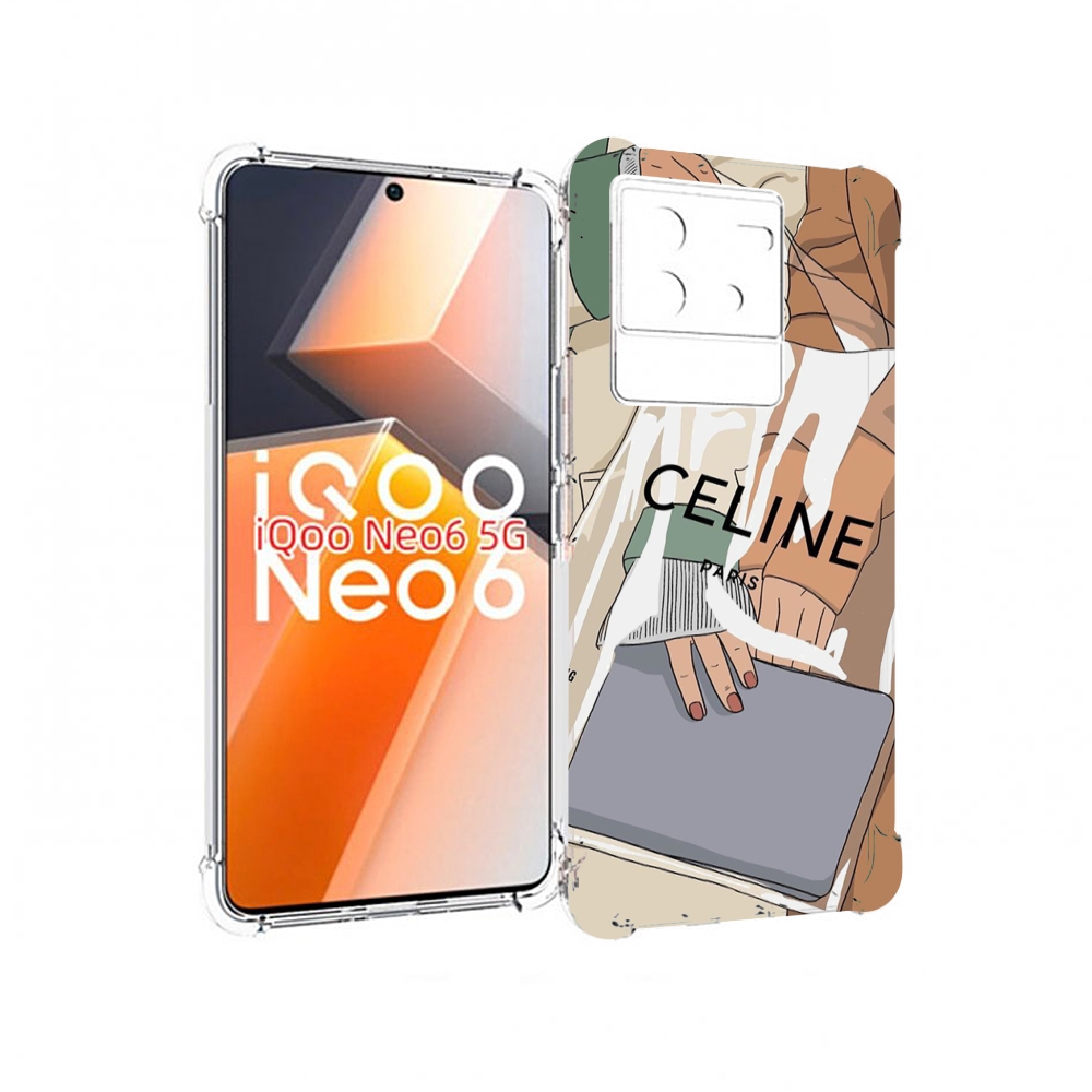 

Чехол MyPads пакет-келин-париж женский для Vivo iQoo Neo 6 5G, Прозрачный, Tocco