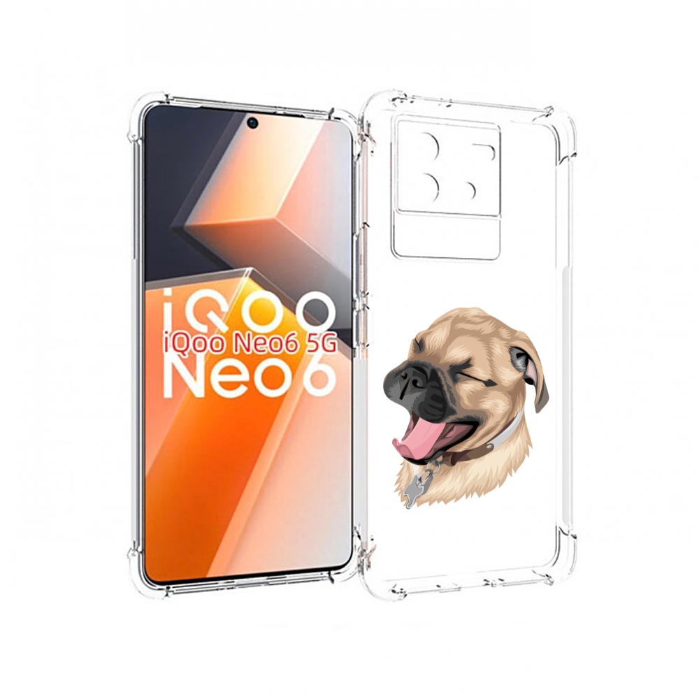

Чехол MyPads очень-довольная-собака для Vivo iQoo Neo 6 5G, Прозрачный, Tocco