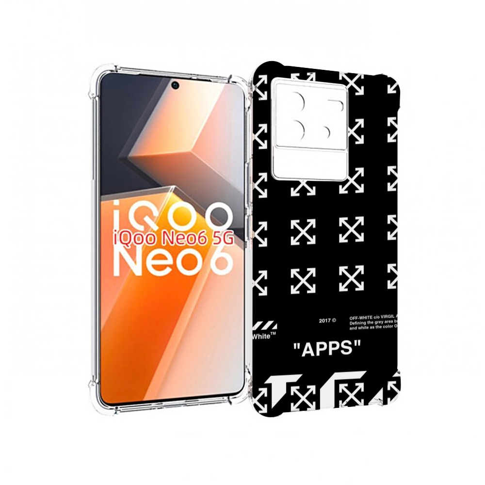 

Чехол MyPads оф-вайт-значки для Vivo iQoo Neo 6 5G, Прозрачный, Tocco