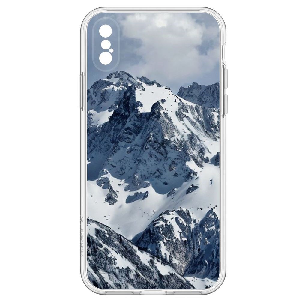 

Чехол-накладка Горы для iPhone X, Прозрачный