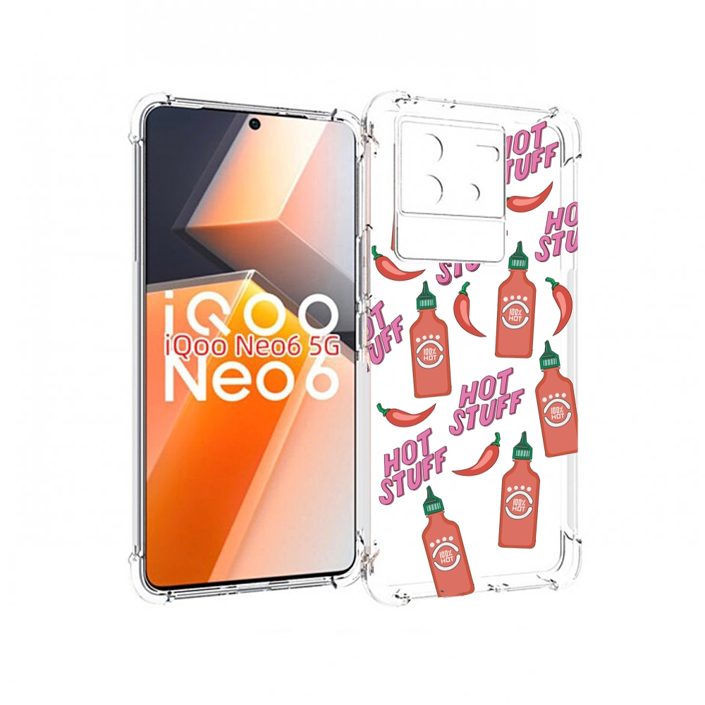 

Чехол MyPads острые-перчики для Vivo iQoo Neo 6 5G, Прозрачный, Tocco