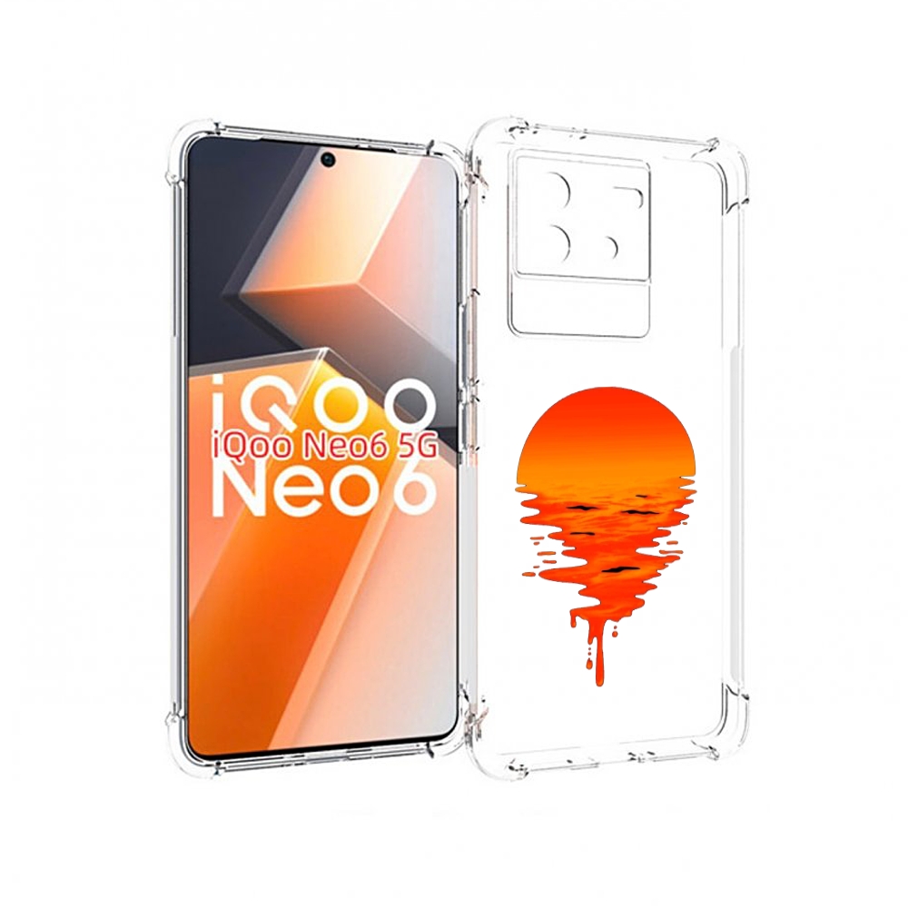 

Чехол MyPads оранжевый закат на воде для Vivo iQoo Neo 6 5G, Прозрачный, Tocco