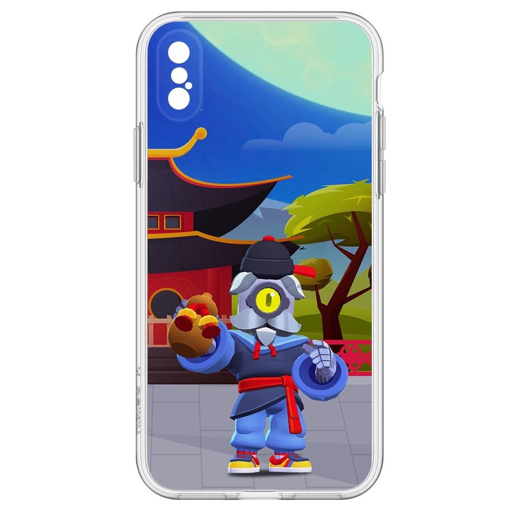 

Чехол-накладка Brawl Stars-Великий Мастер Барли для iPhone X, Прозрачный