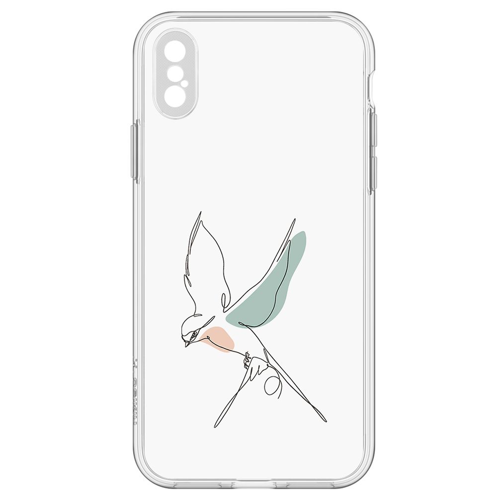 

Чехол-накладка Полет для iPhone X, Прозрачный