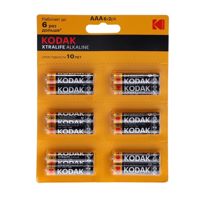 Батарейка Kodak Lr03 Aaa Bl-12 Perforated Xtralife KODAK арт. 30418479-RU1