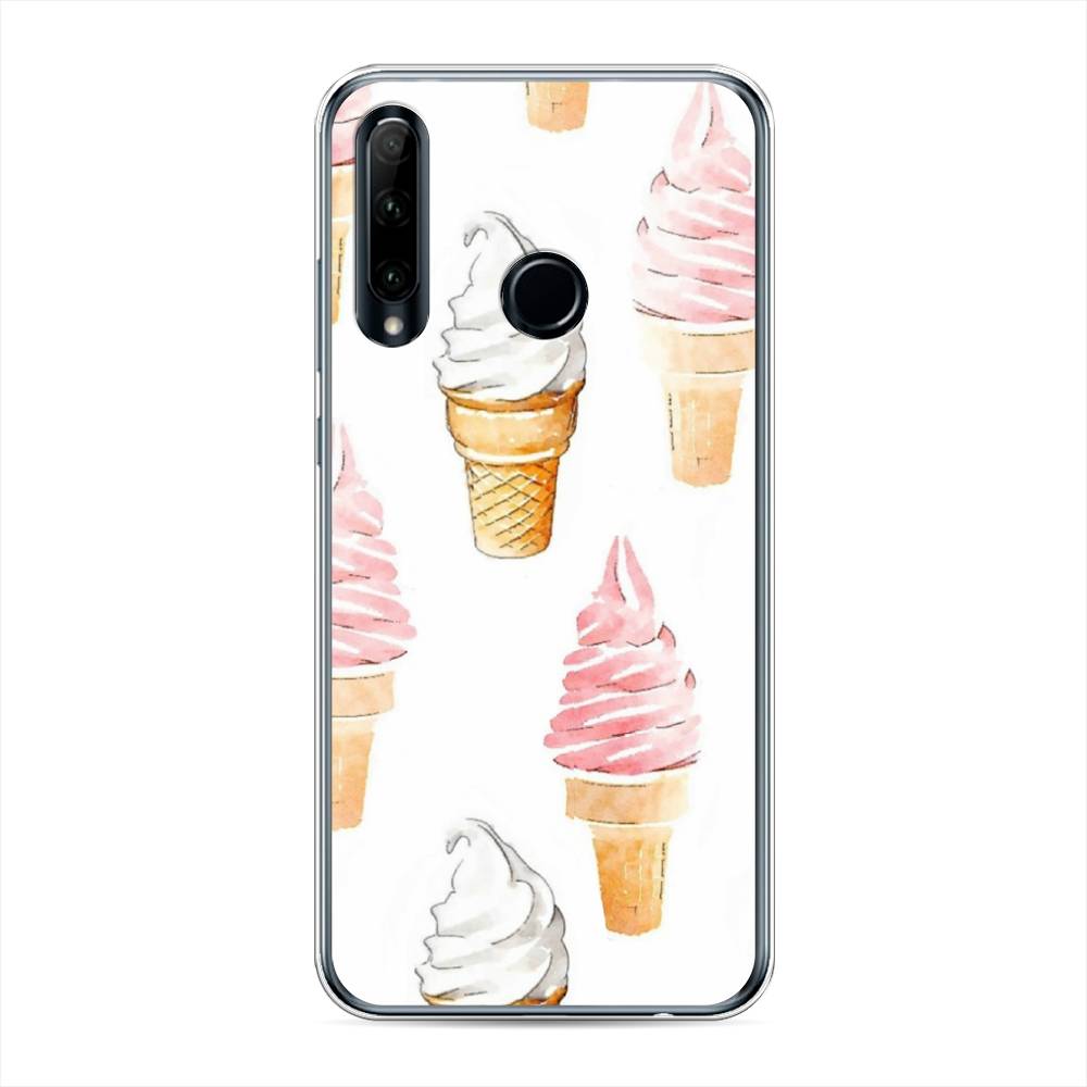 

Чехол Awog на Honor 10i "Нарисованное мороженое", Белый;розовый, 68850-10