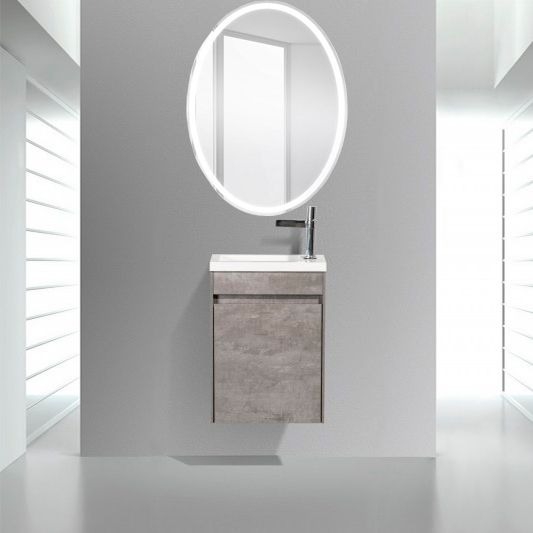 

Мебель для ванной BelBagno Pietra Mini 46 L stucco cemento, Белый