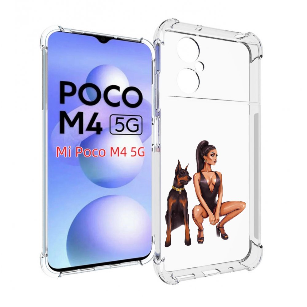 

Чехол MyPads Борзая-девушка для Xiaomi Poco M4 5G, Прозрачный, Tocco