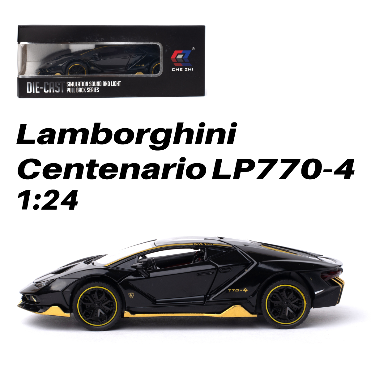 фото Машинка lamborghini centenario lp770-4 chezhi 1:24 cz25blk