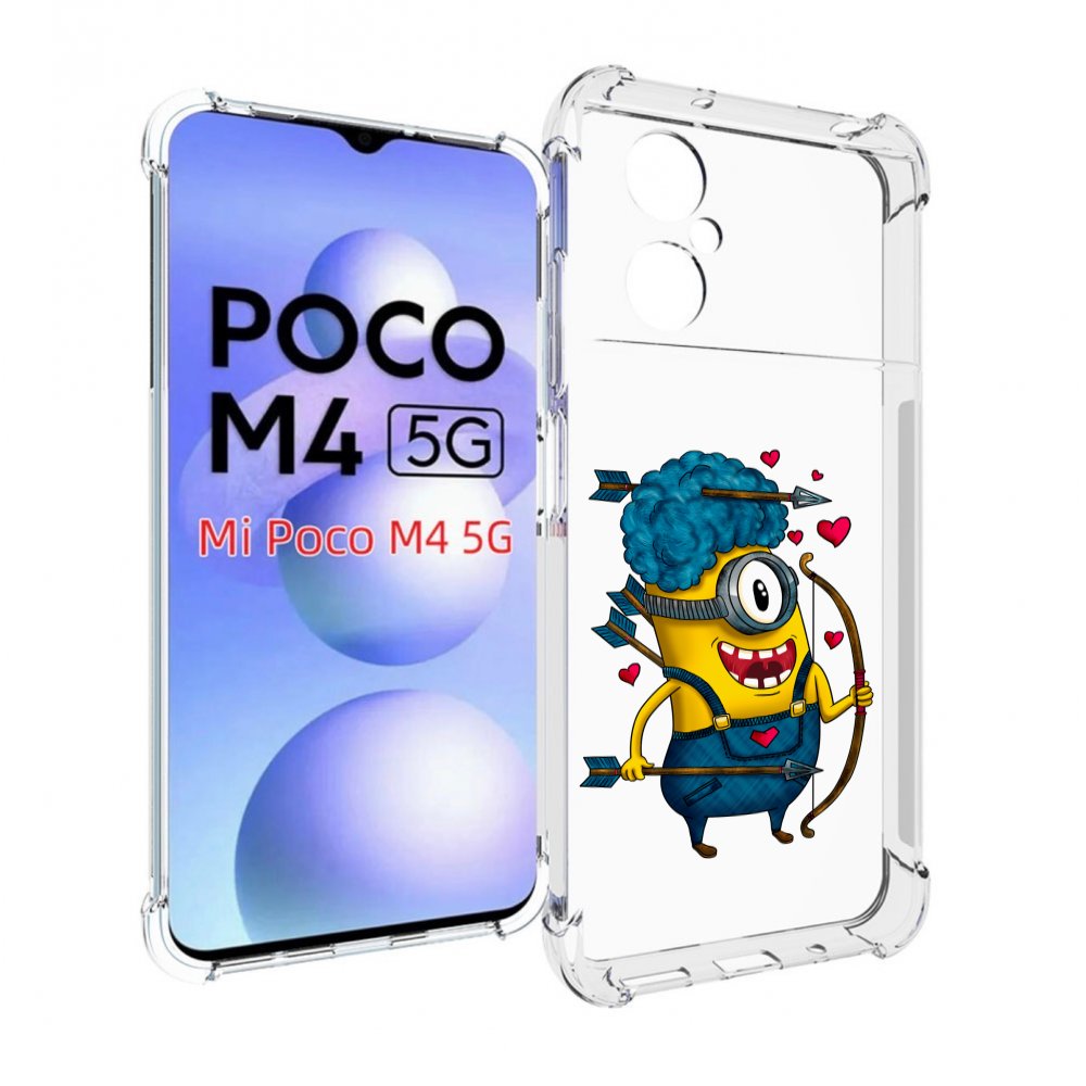 

Чехол MyPads Миньон купидон для Xiaomi Poco M4 5G, Прозрачный, Tocco