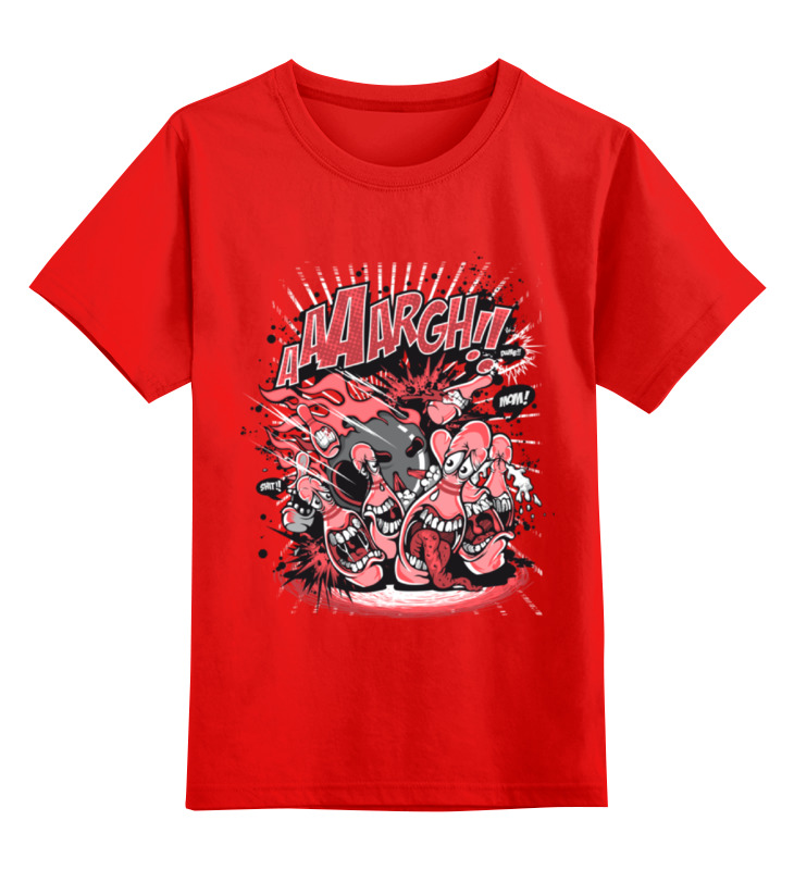 

Детская футболка Printio Зубастики цв.красный р.128, 0000002214089